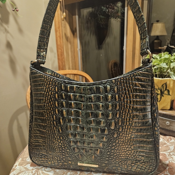 Brahmin Crocodile-Embossed Shoulder Bag - Picture 1 of 4